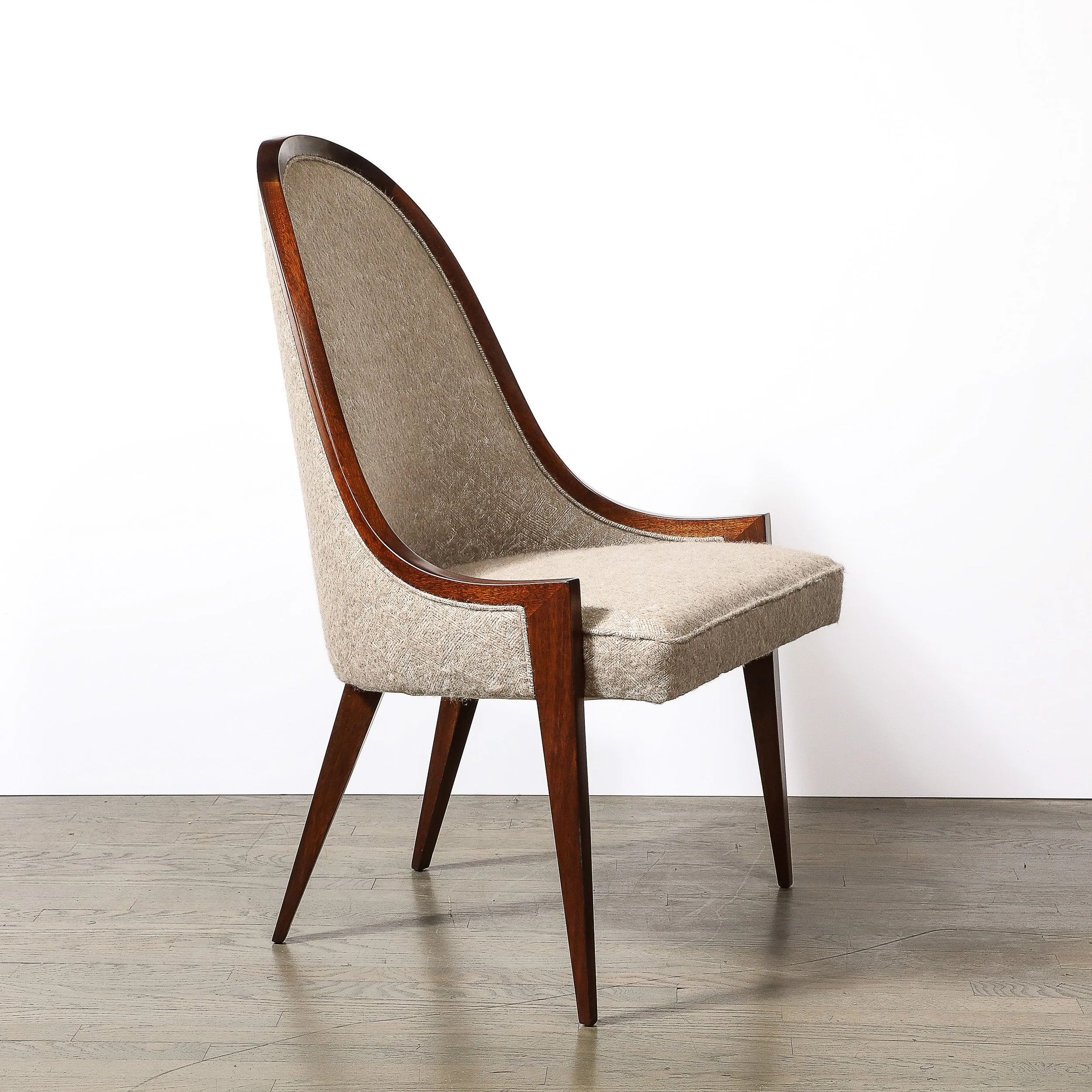 Pair of Mid-Century Modernist Gondola Slipper Chairs by Harvey